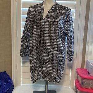 Ruby Rd. Black and White Gingham Button Down Shirt